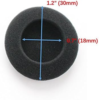 4 Pairs Replacement 1.2'' (30mm) Foam EarPad Cover Cushion for Senheiser Koss Sony Philips Headphones for 30mm Headphones only