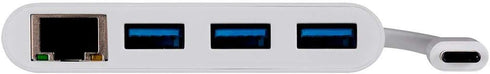 Monoprice USB-C 3-Port USB 3.0 Hub and Gigabit Ethernet Adapter, Plug-n-Play, Supports Up To 5Gbps Data Rate,