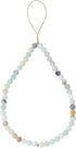Semi-Precious Gem Stones Beaded Phone Charm, Handmade Natural Gemstone Lanyard Wrist Strap