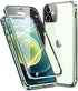HENGHUI Lockable Magnetic Case for iPhone 13, with Camera Lens Protector & Screen Protector, Green