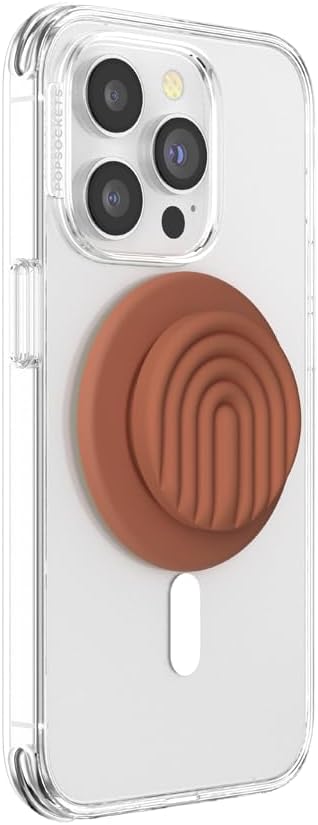 PopSockets Round Phone Grip - Compatible with MagSafe, Adapter Ring Included, Wireless Charging Compatible