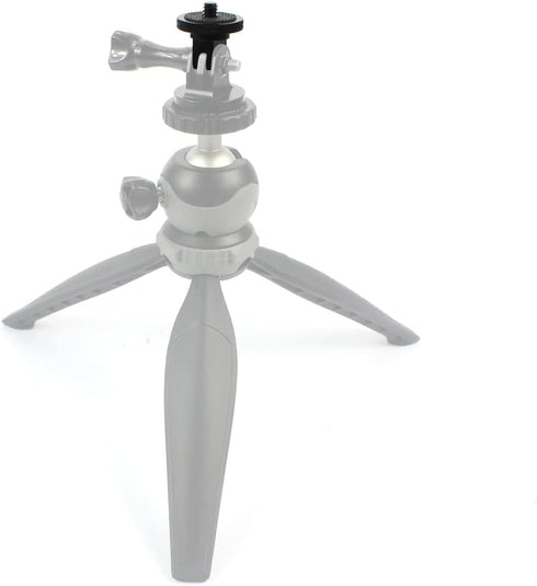 Mini Tripod Mount Adapter, Aluminum Alloy CNC 1/4 Screw Head for GoPro Hero 8 7 6 5, DJI, Sony, EKEN Camera Accessories