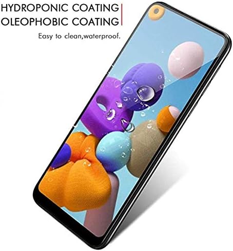 Tempered Glass Screen Protector for Samsung Galaxy A21, HD Clear Case Friendly Protective Film