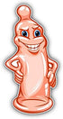 EW Designs 50 Pack Condom Comic Funny Cartoon Sticker for Scrapbooking Waterproof Vinyl Stickers for Water Bottle