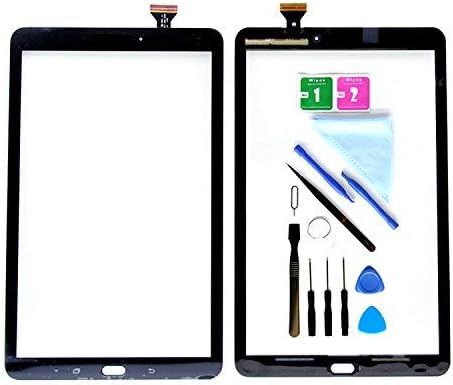 Black Touch Screen Digitizer Glass Replacement for Samsung Galaxy Tab E 9.6 SM-T560 T560 T561(No LCD) with Adhesive and