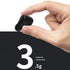 Wireless Ear Buds for Small Ears, 2.5g Lightweight Mini Earbuds, Cute Colors for Women & Kids, Bluetooth 5.3 - Black