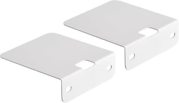 MECCANIXITY Floating Speaker Shelves, Metal Wall Support for Studio Monitor Speaker, Pack of 2 (White)