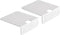 MECCANIXITY Floating Speaker Shelves, Metal Wall Support for Studio Monitor Speaker, Pack of 2 (White)
