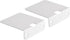 MECCANIXITY Floating Speaker Shelves, Metal Wall Support for Studio Monitor Speaker, Pack of 2 (White)