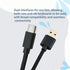 UIGOCLE (1.8 Custom Coiled USB C Cable for Gaming Keyboard, Double-Sleeved Mechanical Keyboard Cable with Detachable
