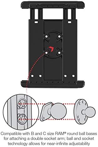RAM Mounts Tab-Tite Universal Spring Loaded Holder for 8" Tablets with Case