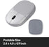 Magnito Mouse, Compact Wireless Mouse for MacBook iPad Laptop, Bluetooth, Silent Clicks, Travel Mouse (Silver)