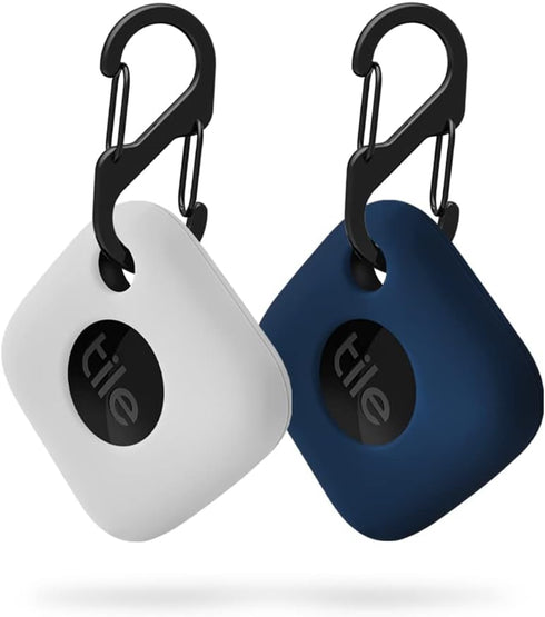 Geiomoo Silicone Case for Tile Mate 2022, Soft Scratch Resistant Cover with Carabiner (2 Pack)