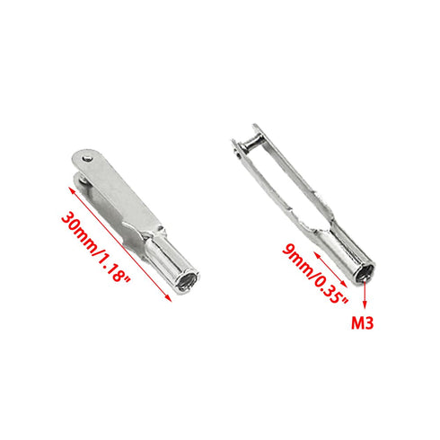 URIMPAVIDO 10PCS M3 Thread Self-Locking Metal Clevis Quick Link Steel Clevis for Fix Wing RC Airplane Helicopter Model