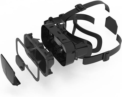 Virtual Reality VR Headset 3D Glasses, Support 4.7-7 Inch Version with Stereo Headphones for TV, Movies