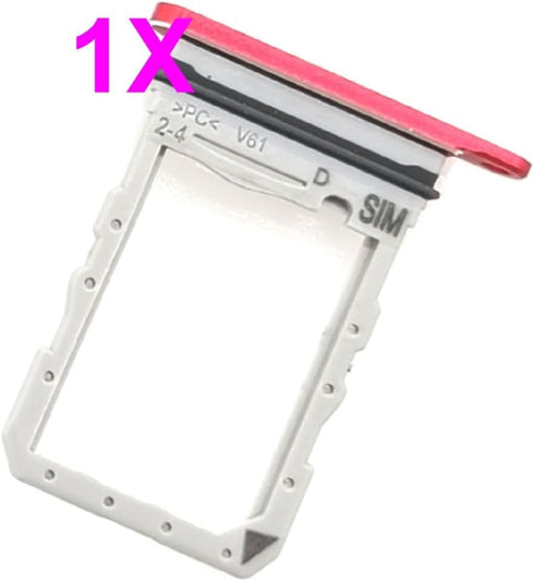PHONSUN 7 SM-F766U F766U1 F766 Replacement Sim Card Tray Holder for Samsung Galaxy Z Flip (Coralred/Red)