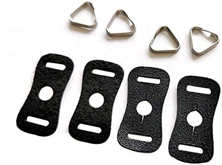 4 Pack Camera Triangle Split Ring Leather Pad Protector Cover for Fujifilm, Canon, Nikon, Sony, Olympus