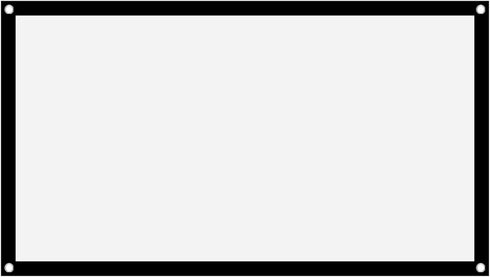 Tbest 2 60 inches 16:9 (60 Inches) Projector Screen Outdoor Side,Projector Screen Thicken Portable Non Crease Soft