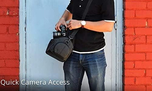 Deluxe Large Padded Carrying Bag for Nikon, Sony, Pentax, Olympus, Panasonic, Samsung, and Canon DSLR Cameras