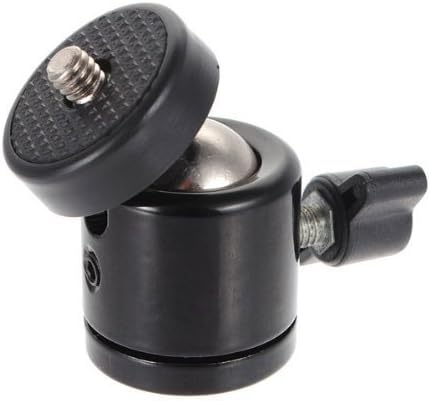 AKOAK 1/4" Swivel Mini Ball Head Screw Tripod Mount for DSLR Camera, Camcorder Light Bracket, Pack of 1