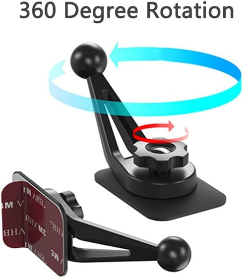 2 Pack 17mm Ball Sticky Mount Holder for Garmin Nuvi GPS Car Phone Wireless Charger Adhesive Dashboard Tape Sticker 17.4mm Swivel Joint Replacement Magnetic Stand Cradles Clip MI Dash Cam