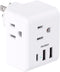 Multi Plug Outlet Extender, Non Surge Protector Electric Outlet Splitter with 3 USB Wall Charger (1 USB C) for