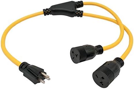 Parkworld 60509 NEMA 6-20 Splitter - 6-20P to (2) 6-20R, 250V, 20A, 3 Feet