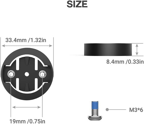 TUSITA Replacement Mount Insert Adapter Compatible with Garmin Bike Computer, Radar Tail Light Mount - 2 Pack