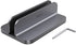 Aluminum Vertical Laptop Stand Organizer, Sturdy Holder for MacBook Pro/Air, Mac mini, iPad Pro - Spacegrey