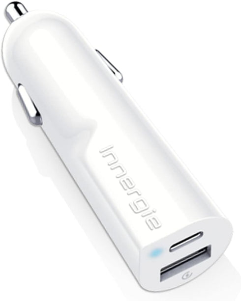 Innergie 30D 30W USB-C Car Charger, 2 Ports | Fast Charging (USB PD & QC3.0) Superior Safety Surround with