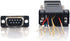 C2G 02947 RJ45 to DB9 Male Serial RS232 Modular Adapter, Black, 1.5 Inch