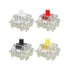 GATERON Silent Keyboard Switches, Pre Lubed 5 Pins RGB LED Linear Key Switches for MX Mechanical Keyboard (35PCS, Black)