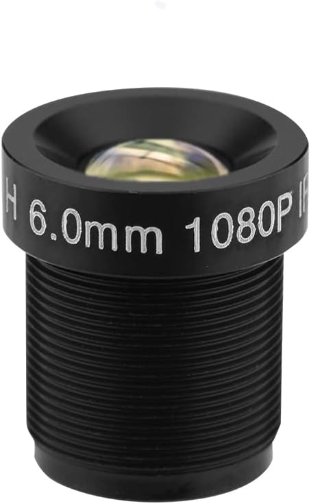 CCTV Camera Lens 6mm, 2 Million Pixels, 24-Hour IR Security Camera Lens, Suitable for 1/3 and 1/4 Inch CCD