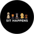 PopSockets Standard PopGrip - Sit Happens Funny Dog Owner Gift Idea