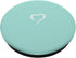 Aqua Teal Blue Hand Drawn Heart Minimalist Love PopSockets Standard PopGrip