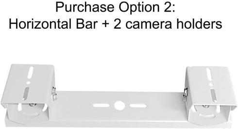 Security Camera Mount Holder for Double Surveillance Camera, Metal Steel One to Two Horizontal Cross Bar Dual Camera