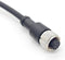 M12 8Pin Female Connector Cable, A Code Straight Aviation Plug, Electrical Cable PVC Industrial Molded Cable for