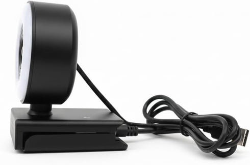 Generic StreamLED 720p Setup HD USB Webcam with Adjustable LED Ring Light & Digital Mic Web Cam for Streaming, Zoom