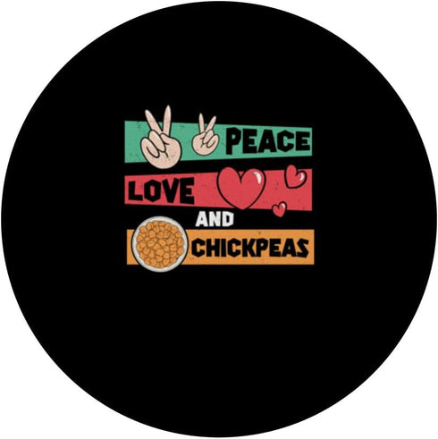 Purely Chickpea Pulse Peace Love Awesome Chickpeas For Chickpea Farming Enthusiast PopSockets Standard PopGrip