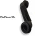 UCCKEYI (25 25MM) Car Harness Wiring Door Tube Rubber Sleeve Dust-Proof Oval Black *