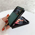Lunivop Phone Case for Samsung Galaxy Z Flip3 5G, Luxury Ultra Slim Hard Plastic PU Leather Shockproof Green