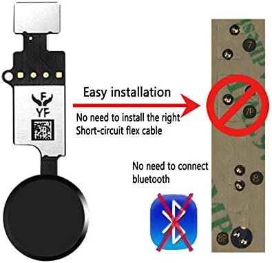 Latest Home Button Replacement for iPhone 7 7Plus 8 8Plus, Flex Cable Assembly with Repair Tools (Version4.0 White)