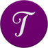 T Initial Monogram PopSockets Standard PopGrip | White on Purple Capital Letter