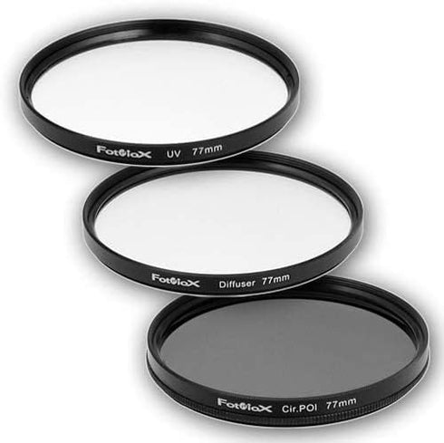 Fotodiox Filter Kit, UV, Circular Polarizer, Soft Diffuser, 77mm for Canon, Nikon, Sony, Olympus
