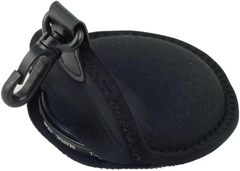 2 Pack Mini Lens Filter Pouch, Storage Bag Sleeve with Keychain Hook for CPL MC UV ND 25mm-72mm