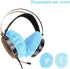 Tvoip 100Pcs Blue Non-Woven Sanitary Headphone Ear Cover, Disposable Super Stretch Covers for On Ear Headphones