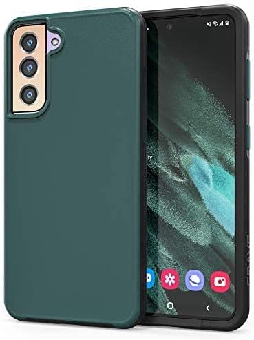 Crave Slim Guard for Galaxy S21 Case, Shockproof Case for Samsung Galaxy S21, Forest Green