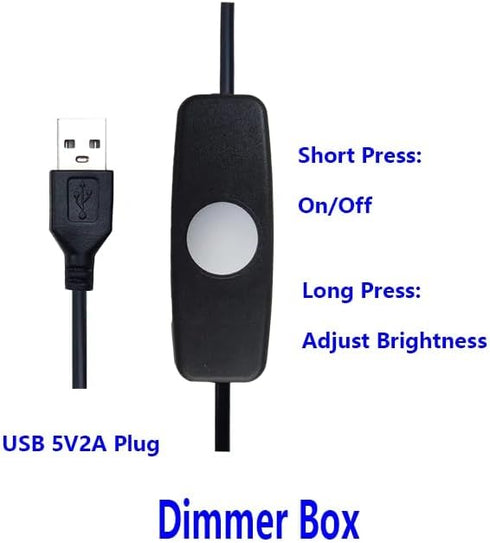 Light Microscope LED Ring Illuminator, USB Adjustable LED Ring Light for Industry Monocular Binocular Trinocular Stereo Microscope & Camera (64 LED)