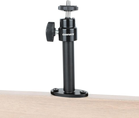 CAMVATE 1/4"-20 System(2 Pieces)-24007 Security Wall Mount with Mini Ball Head for CCTV Camera Surveillance