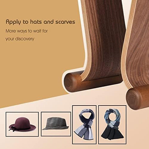 SAMDI Wood Headphone Stand Omega Compatible for Sony, Bose, Shure, Jabra, JBL, AKG Gaming Headphones (Walnut)